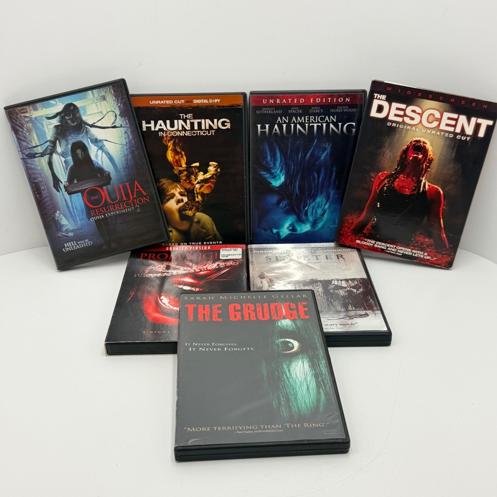 Horror DVD Lot 7 Movies The Grudge Sinister The Descent Haunting Prom Night
